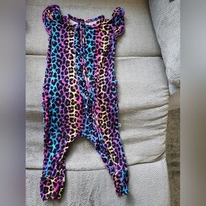 Bums and roses bamboo multicolored leopard romper